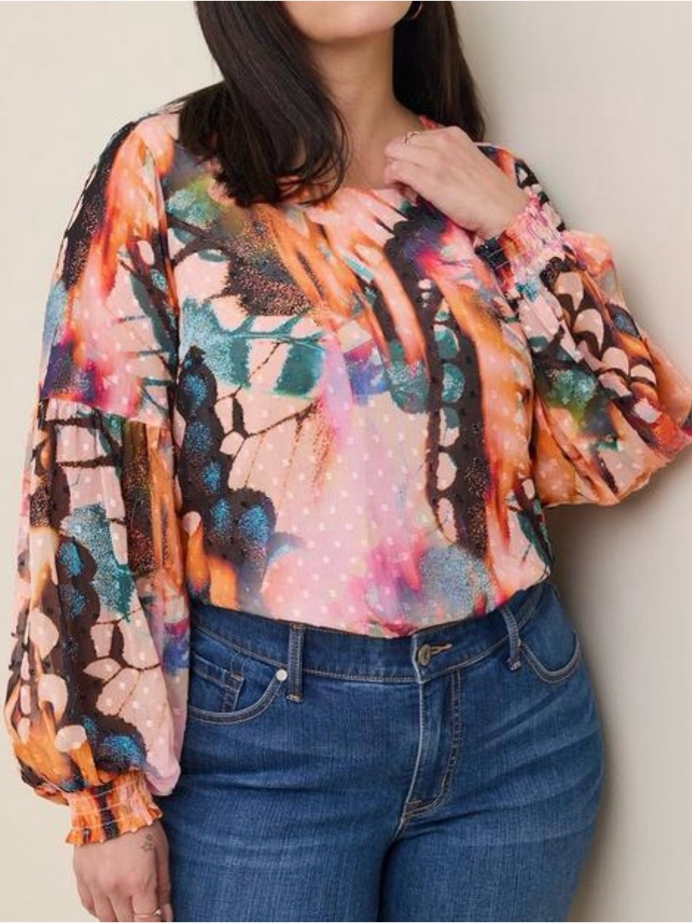 Torrid Woman Long Sleeve Blouse Shirt-NWT, Never Worn-Size 4X Plus Size